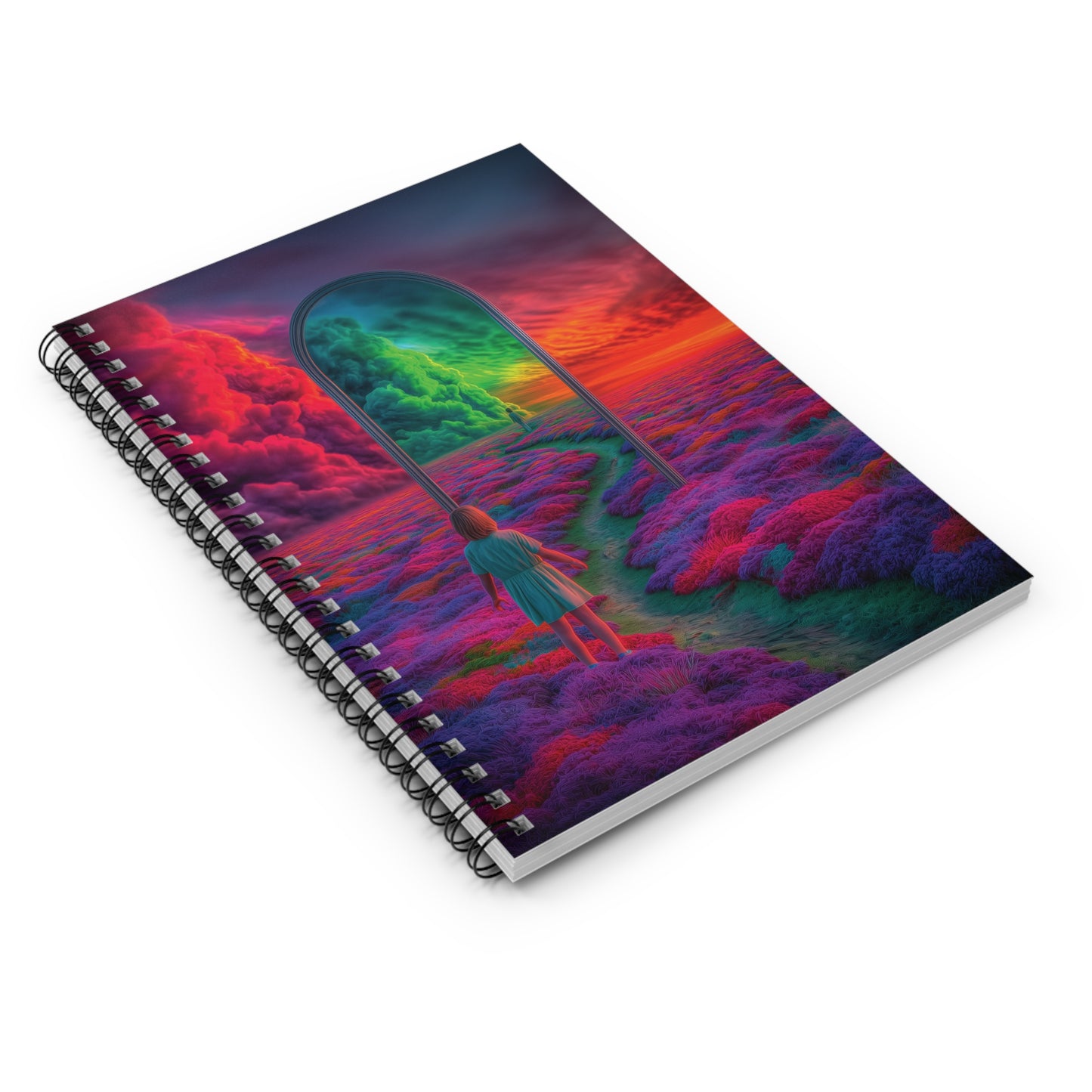 Trippy Surreal Portal - Spiral Notebook