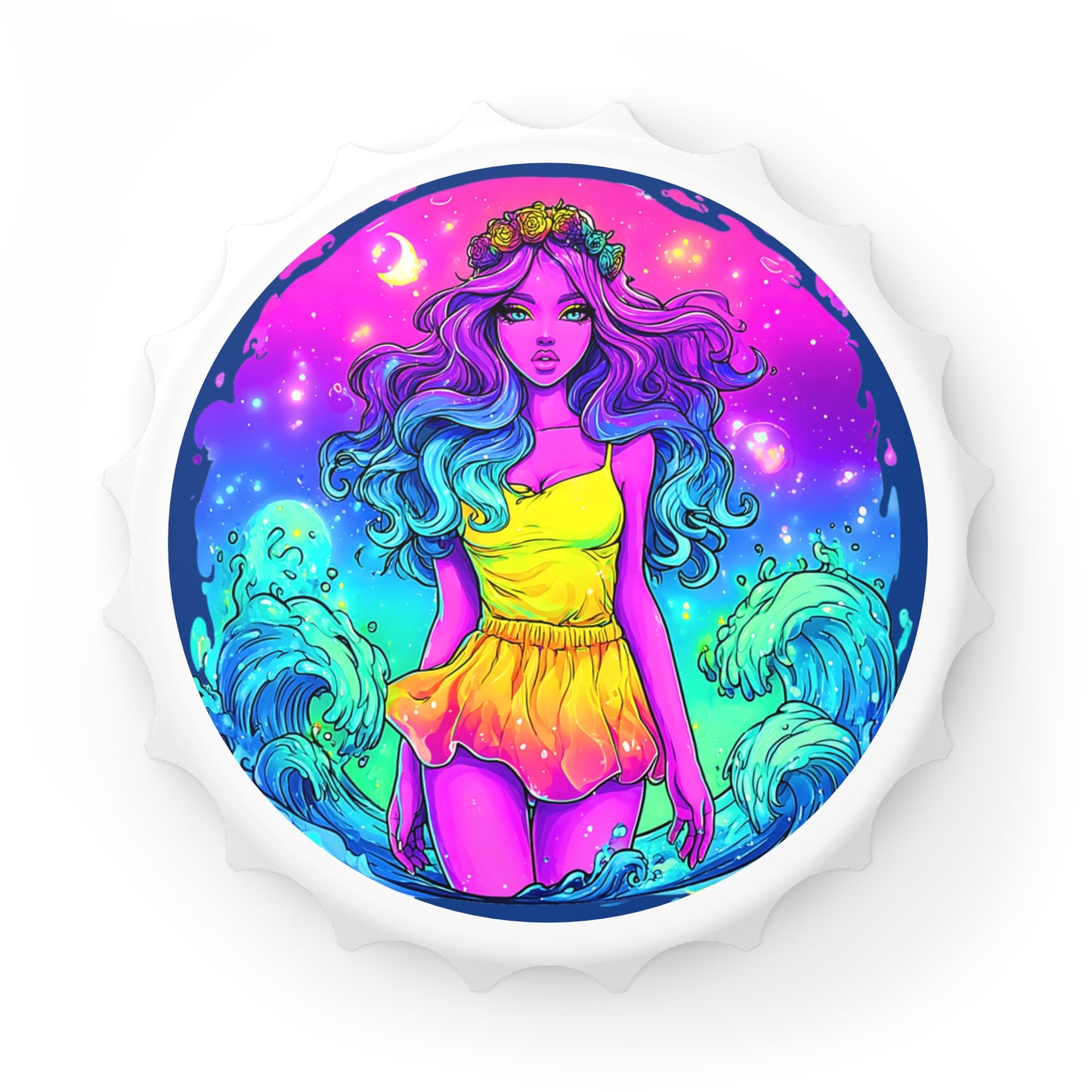 Aquarius Bottle Opener – Colorful Water Bearer Zodiac Design