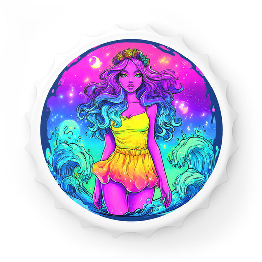 Aquarius Bottle Opener – Colorful Water Bearer Zodiac Design