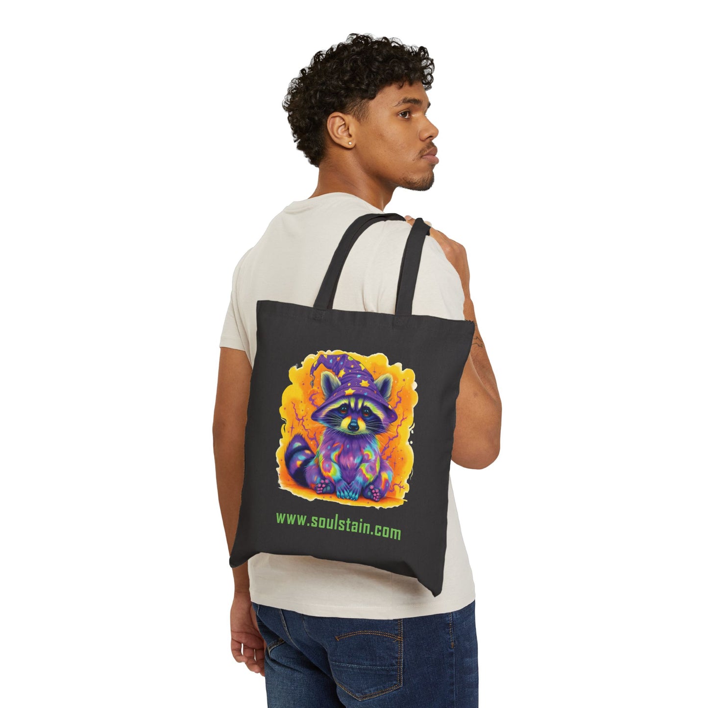 Soul Stain Tote Bag – Wizard Raccoon Edition