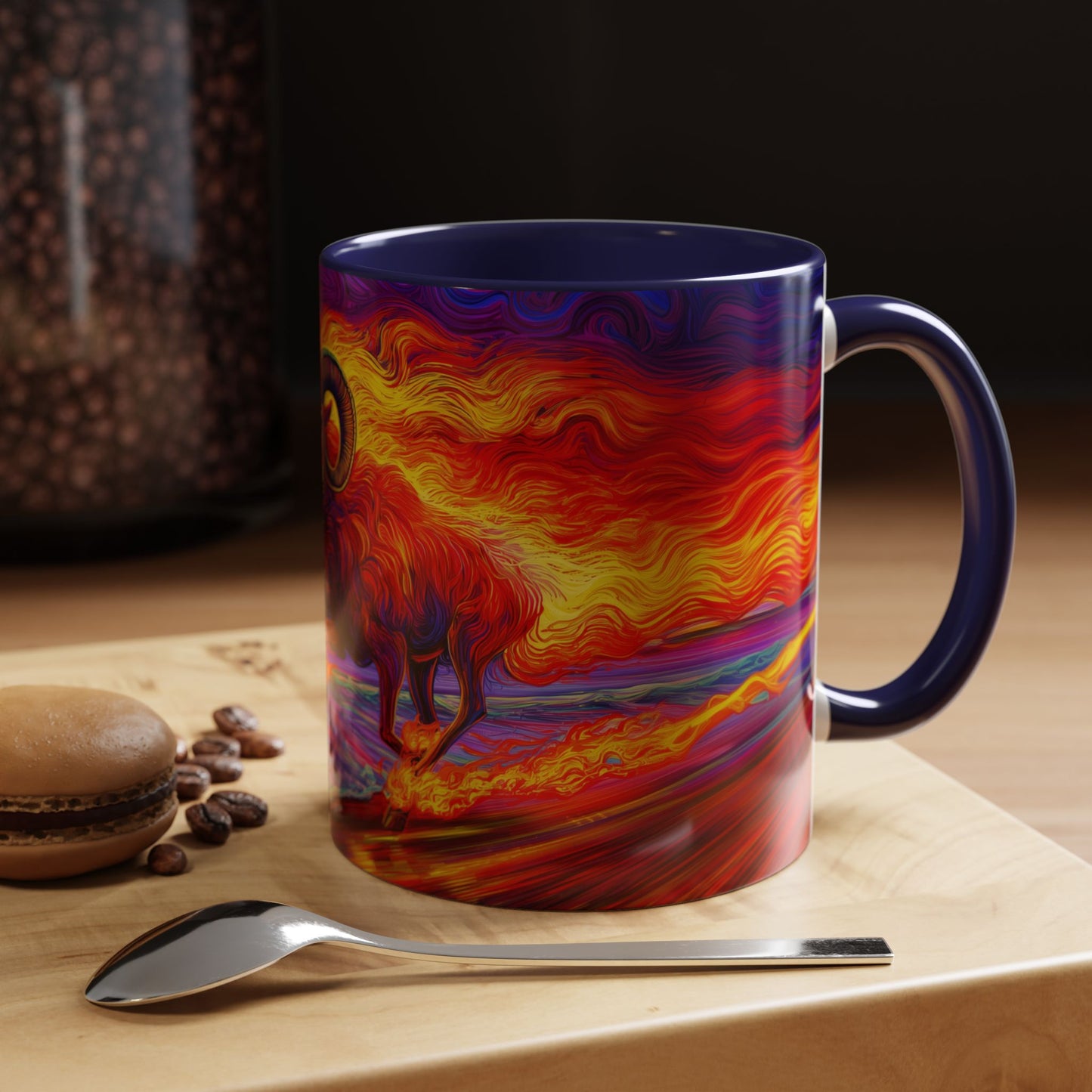 Fiery Ram Coffee Mug -- Aries, Fire Element Decor