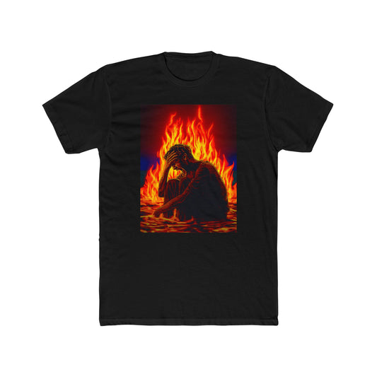 Man on Fire - Unisex Cotton Crew Tee