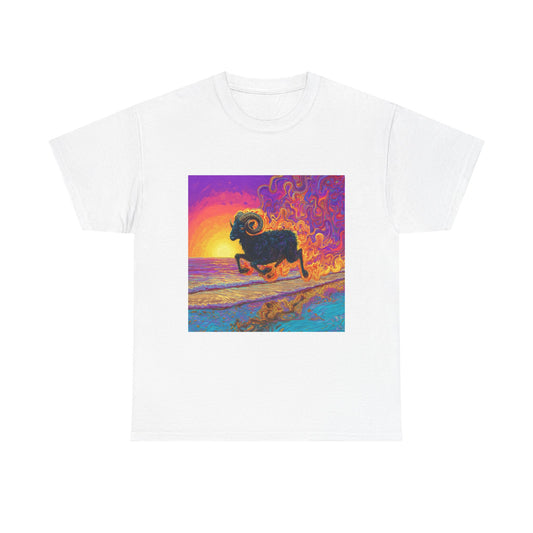 Trippy Ram Graphic Tee - Aries
