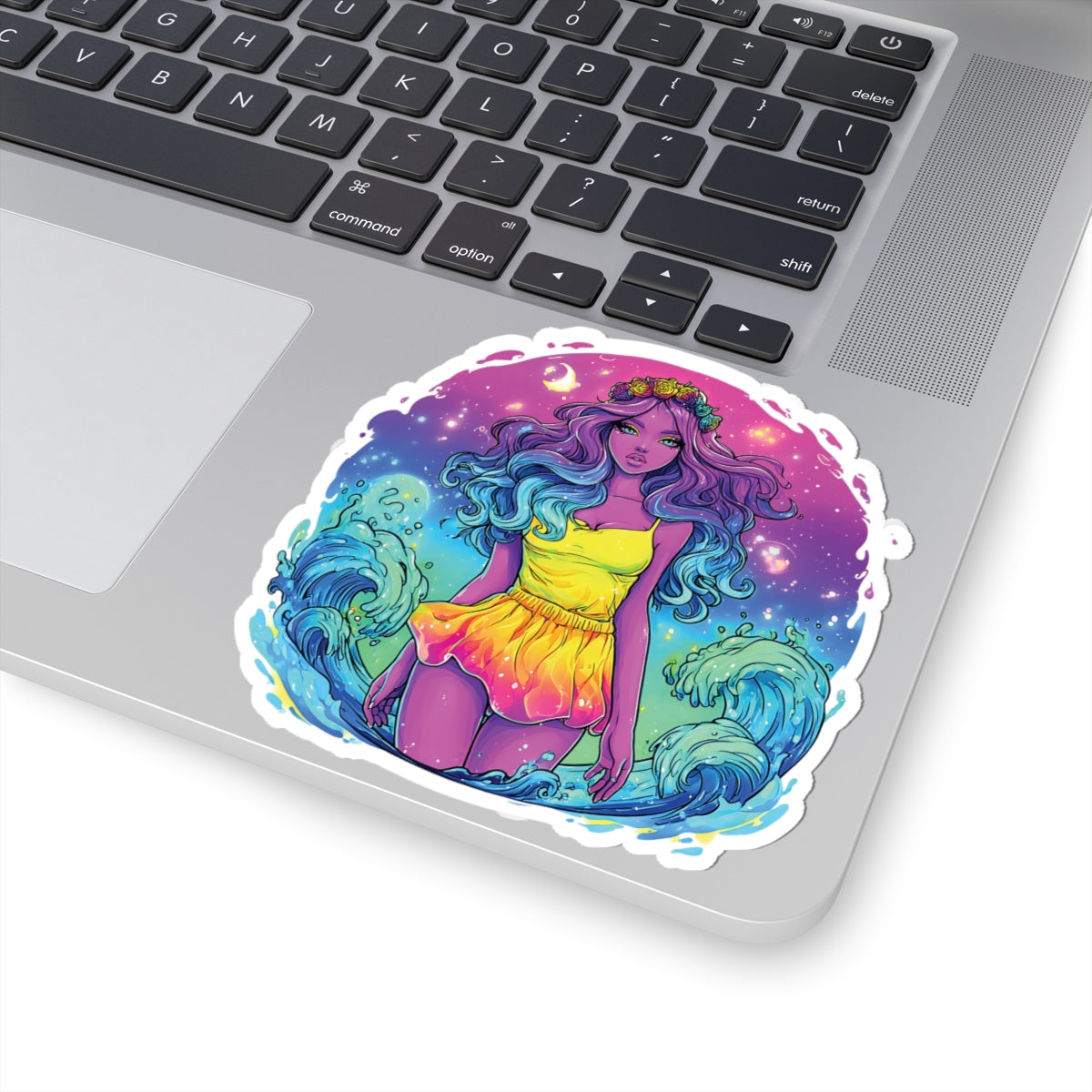 Aquarius Sticker – Colorful Water Bearer Zodiac Art