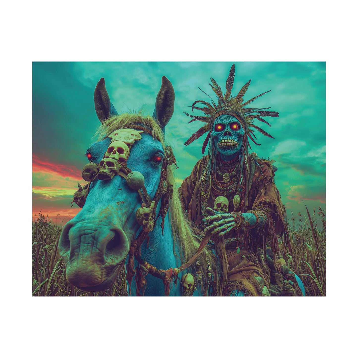 Bone-Rider of Sandveil – The Shaman and the Blue Horse – Poster