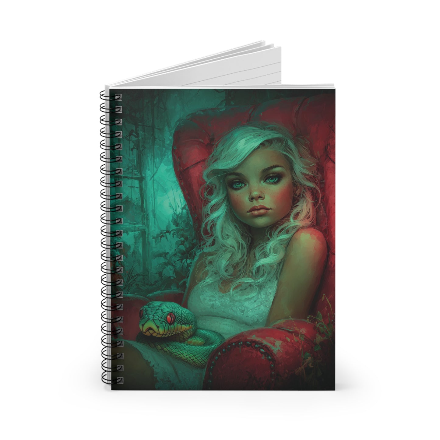 Hot Babe with a Snake Spiral Journal