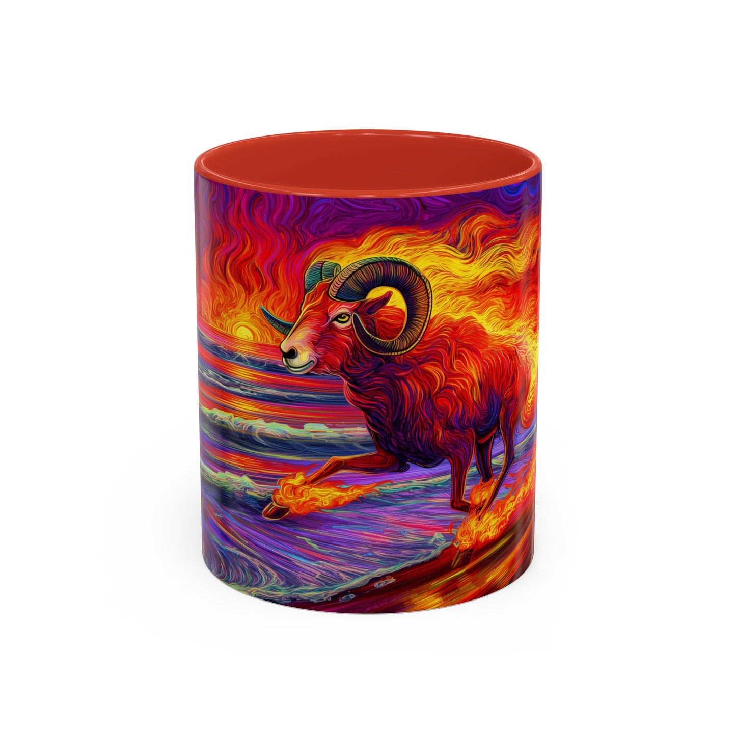 Fiery Ram Coffee Mug -- Aries, Fire Element Decor