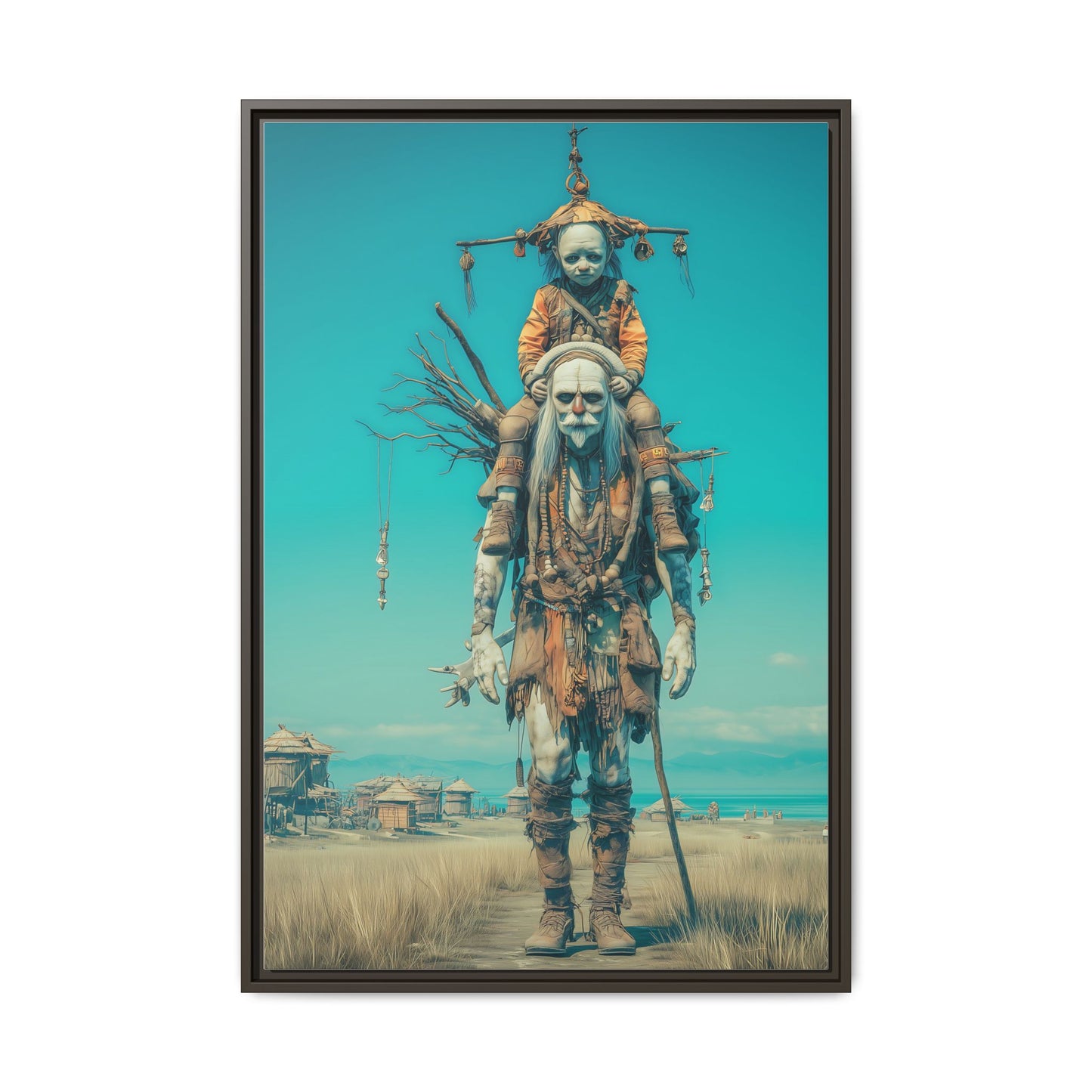 Wanderer Beyond Worlds Art Print – Melancholic Surreal Landscape