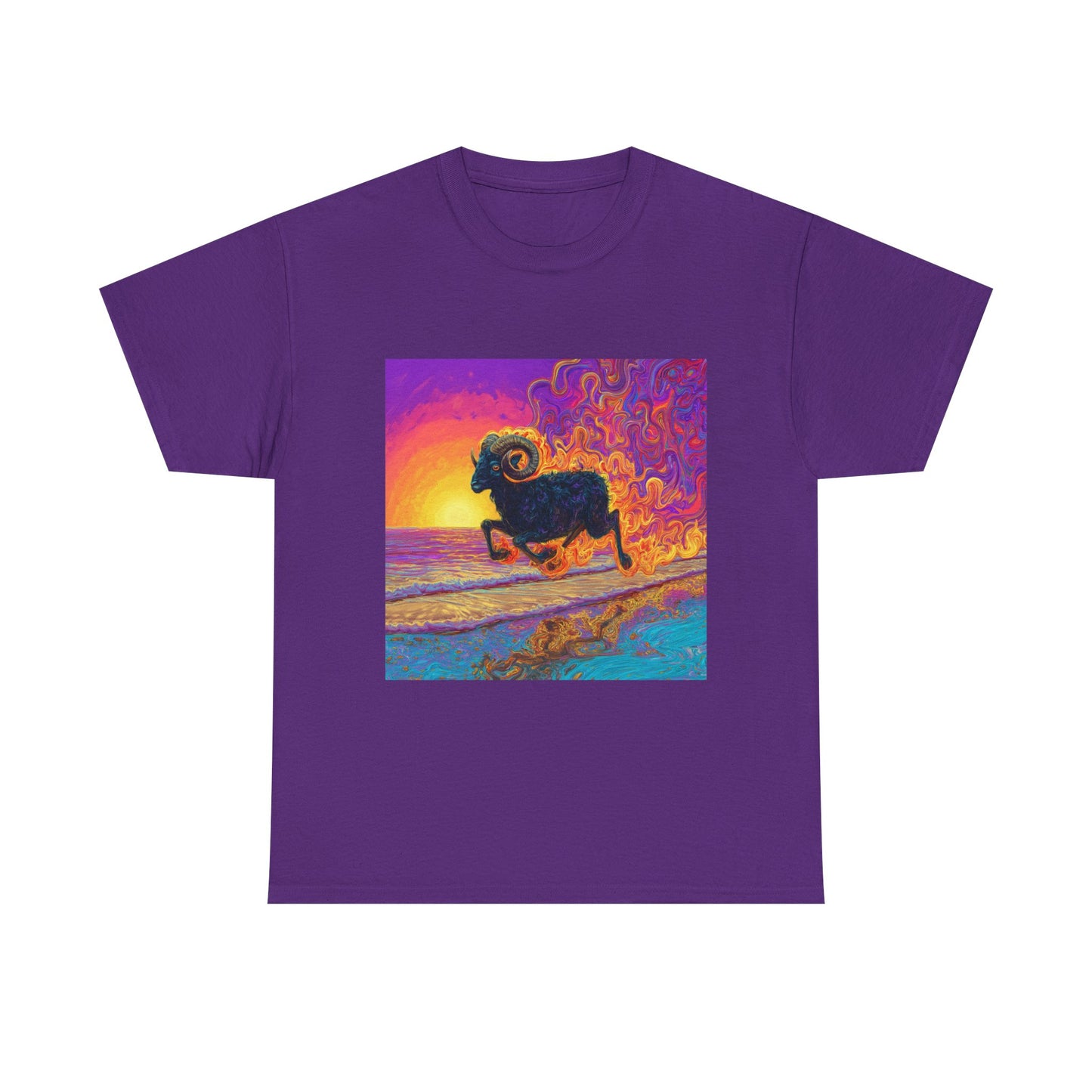 Trippy Ram Graphic Tee - Aries