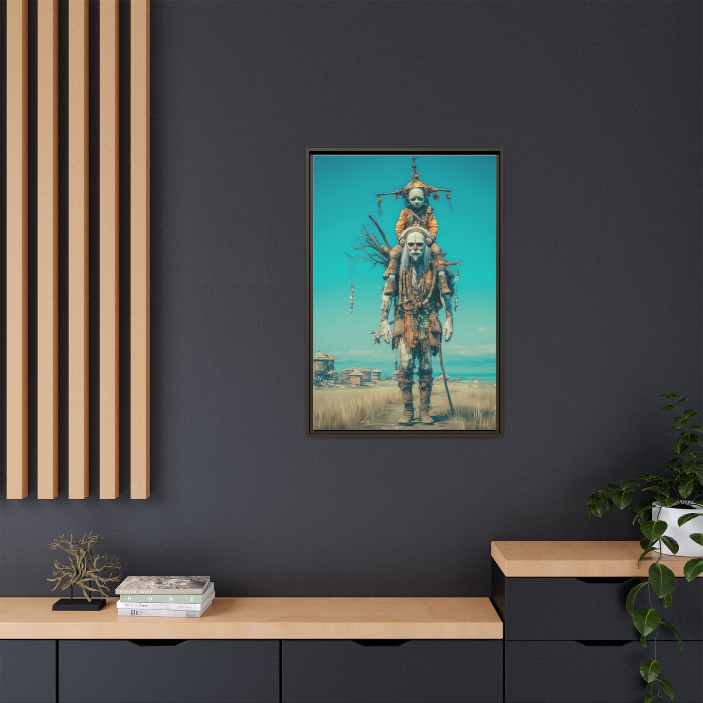 Wanderer Beyond Worlds Art Print – Melancholic Surreal Landscape