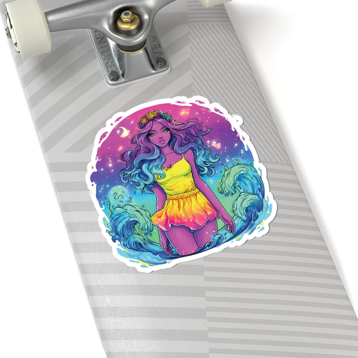 Aquarius Sticker – Colorful Water Bearer Zodiac Art