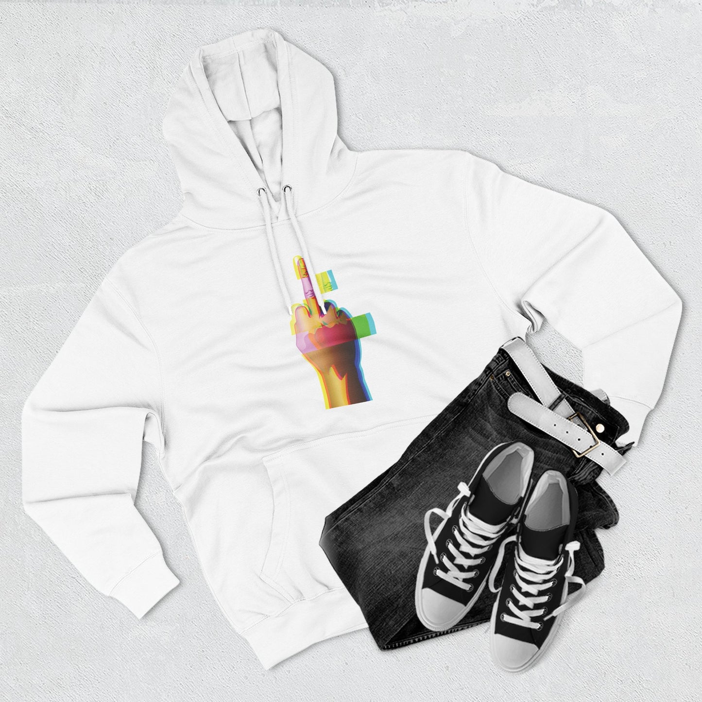 Glitching Finger – Defiant Energy Hoodie