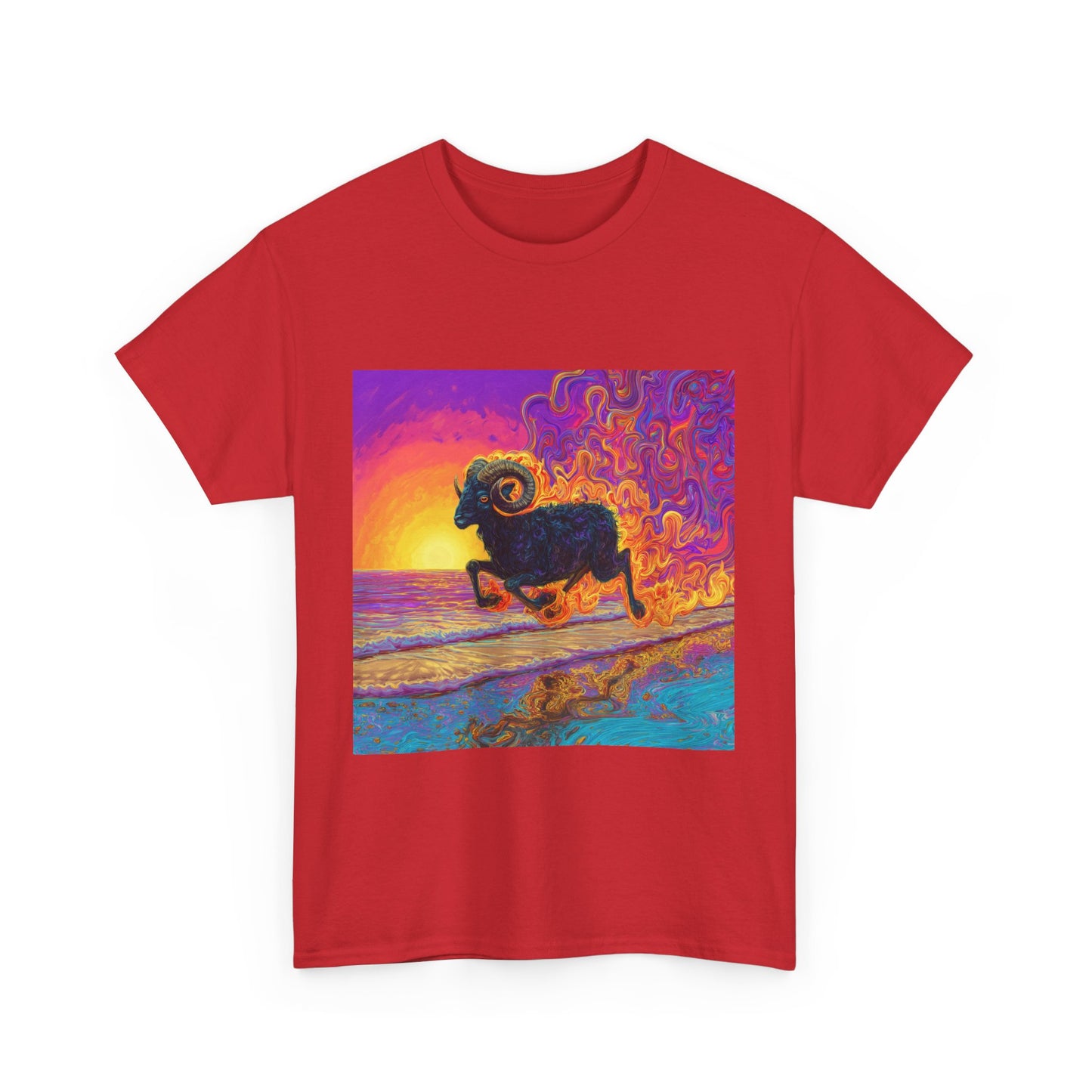 Trippy Ram Graphic Tee - Aries