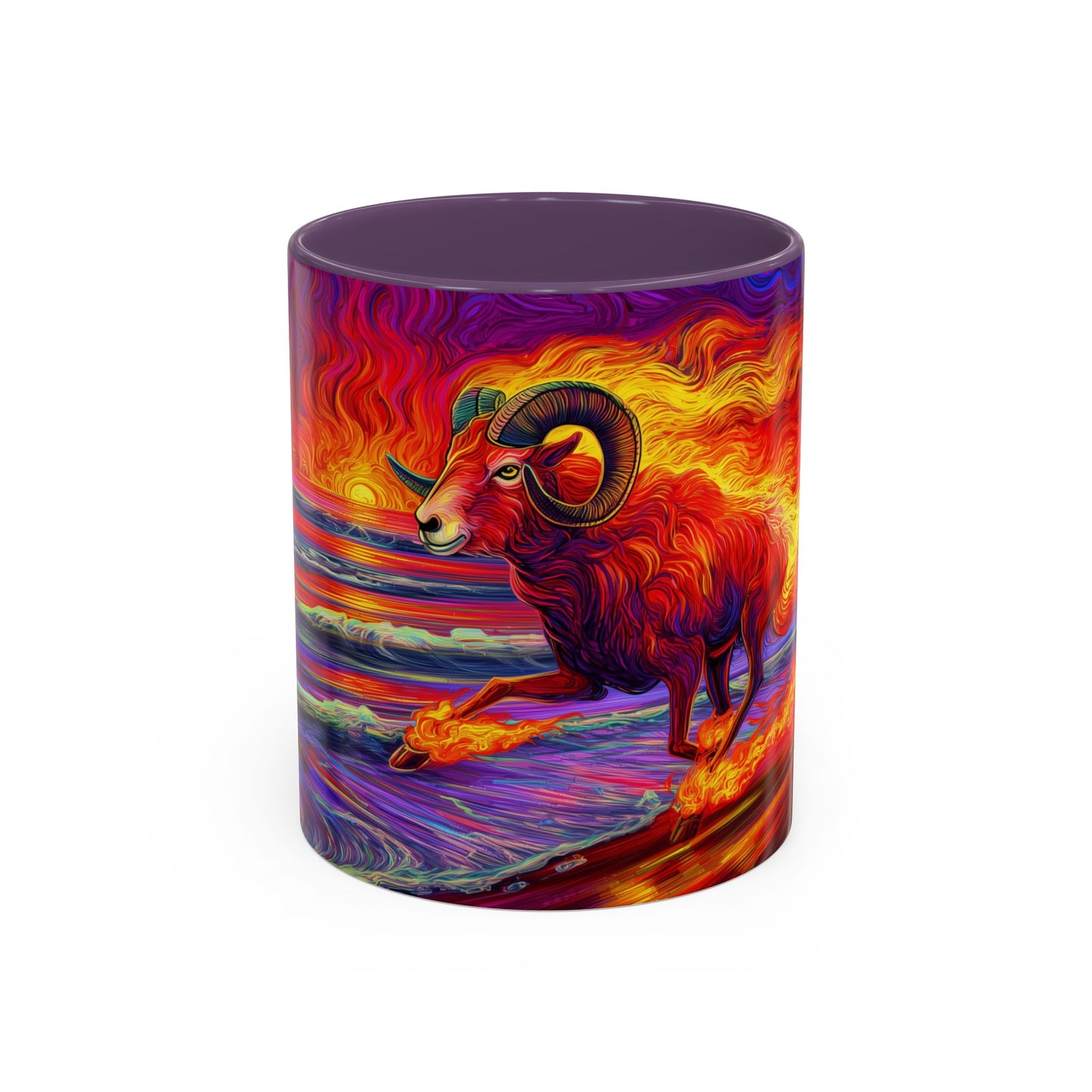 Fiery Ram Coffee Mug -- Aries, Fire Element Decor