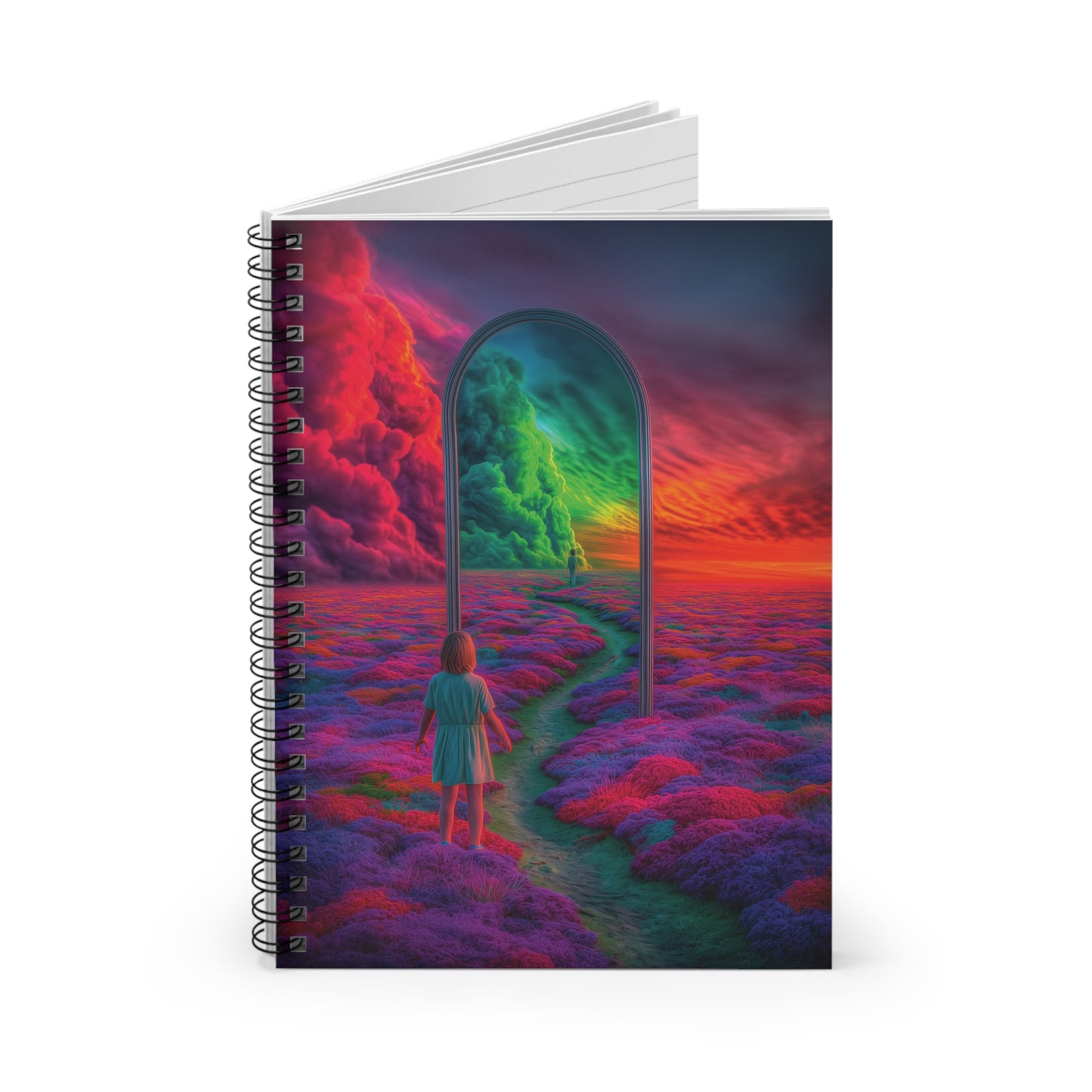 Trippy Surreal Portal - Spiral Notebook
