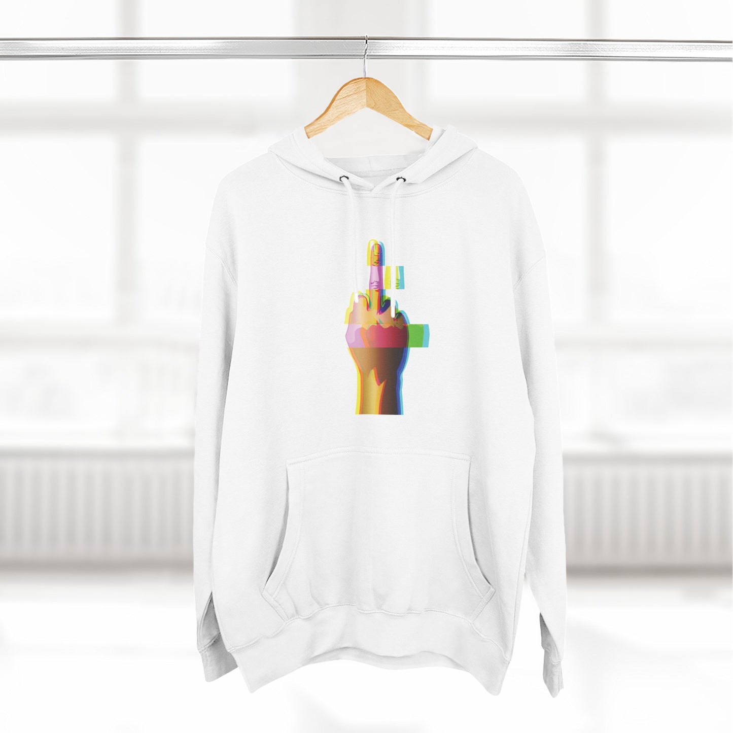 Glitching Finger – Defiant Energy Hoodie