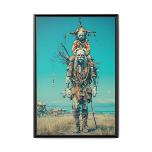 Wanderer Beyond Worlds Art Print – Melancholic Surreal Landscape