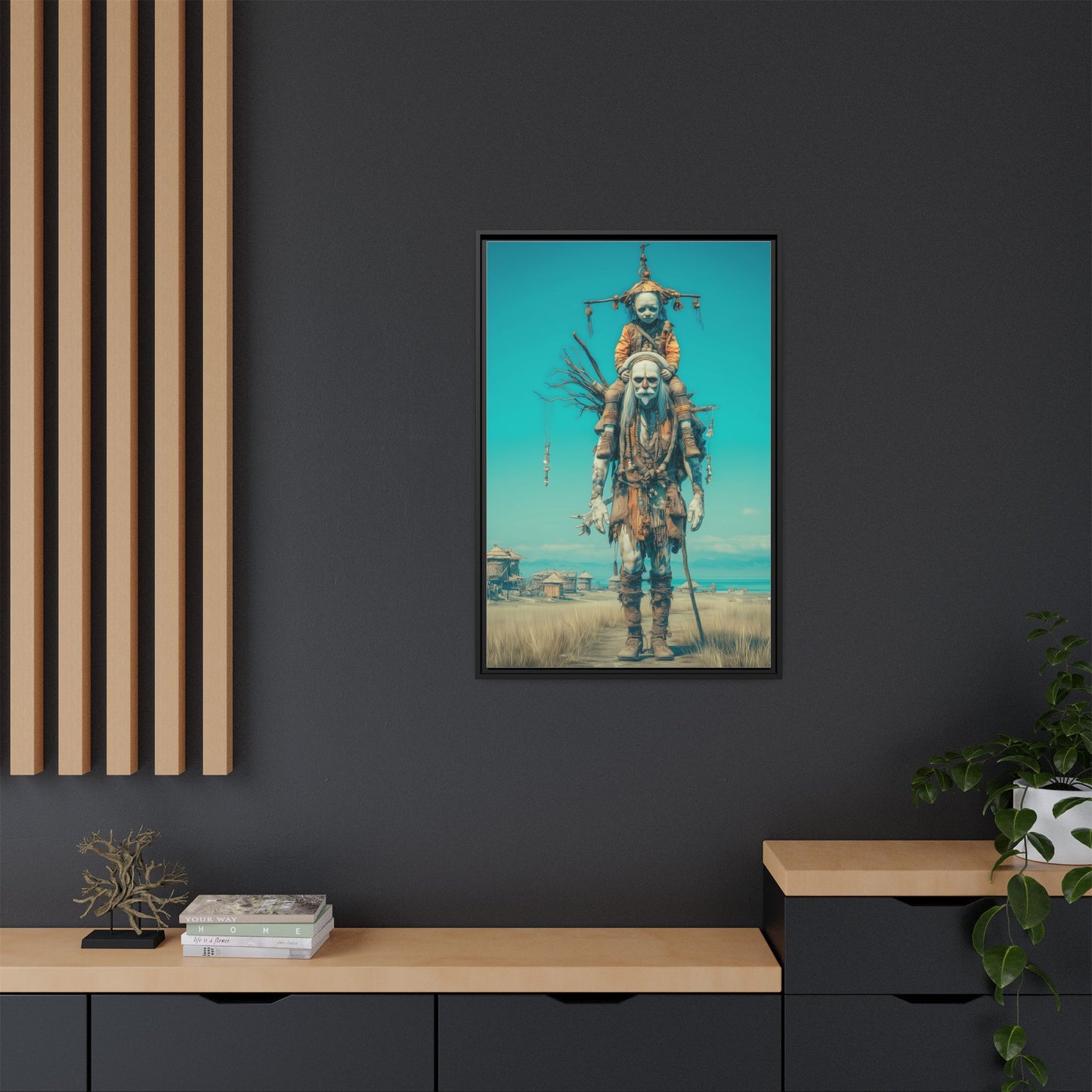 Wanderer Beyond Worlds Art Print – Melancholic Surreal Landscape
