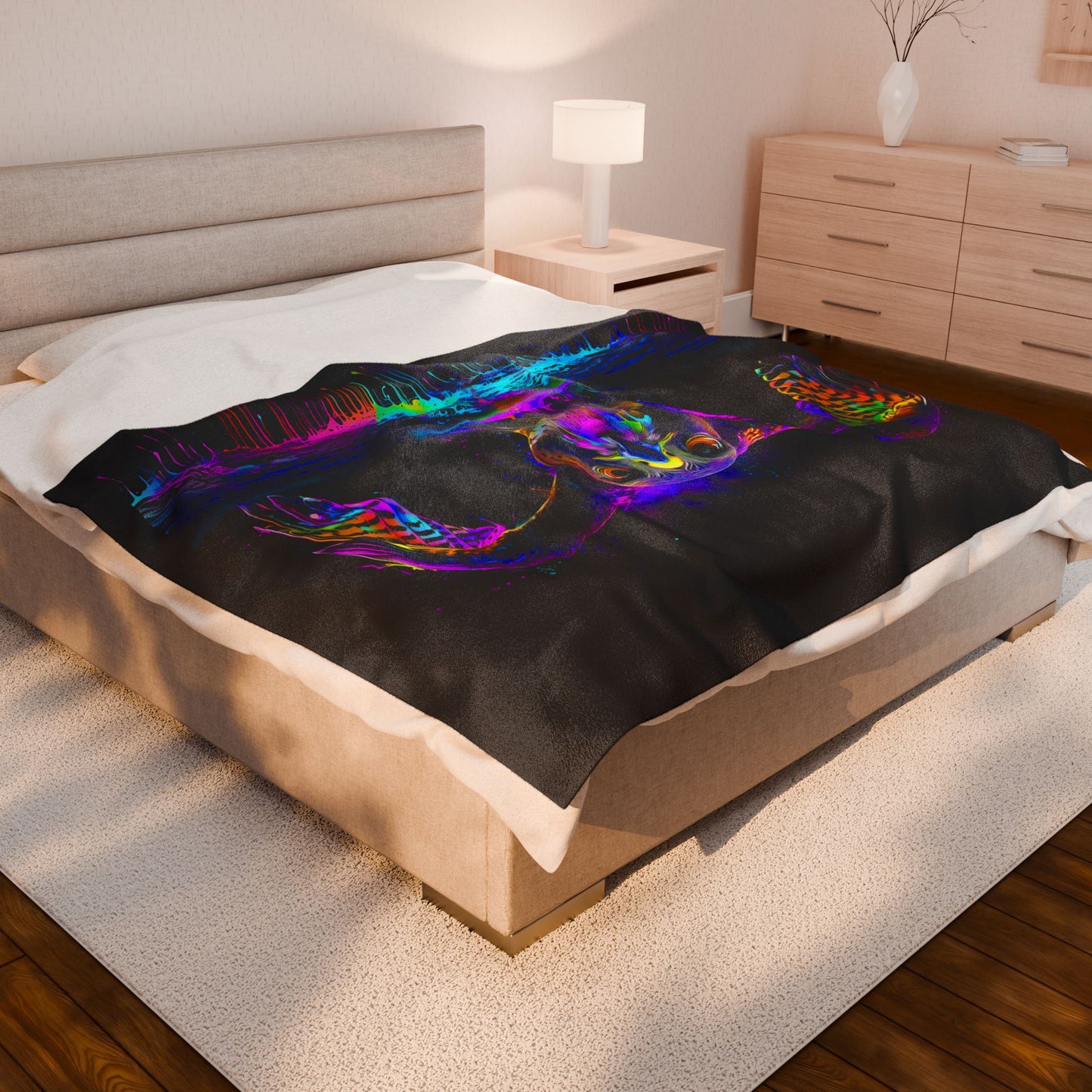 Trippy Drippy Hawk Plush Blanket