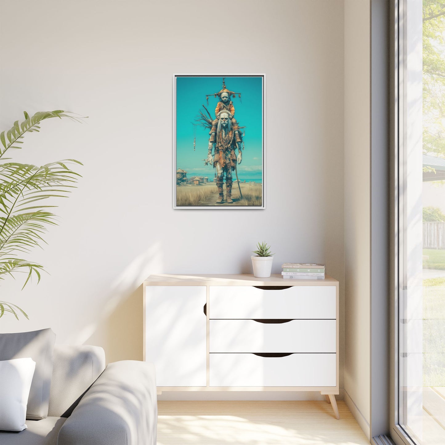 Wanderer Beyond Worlds Art Print – Melancholic Surreal Landscape