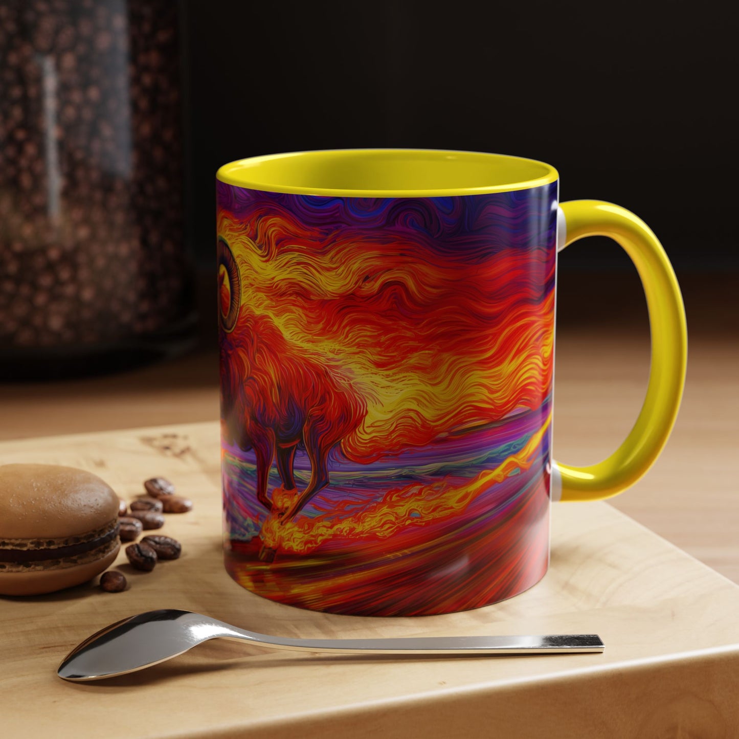 Fiery Ram Coffee Mug -- Aries, Fire Element Decor