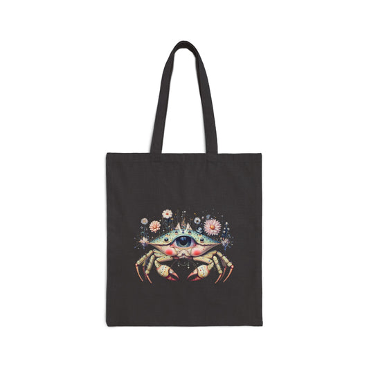 Whimsical Cancer Crab - Zodiac - Tote Bag 🦀✨ Tote Bag