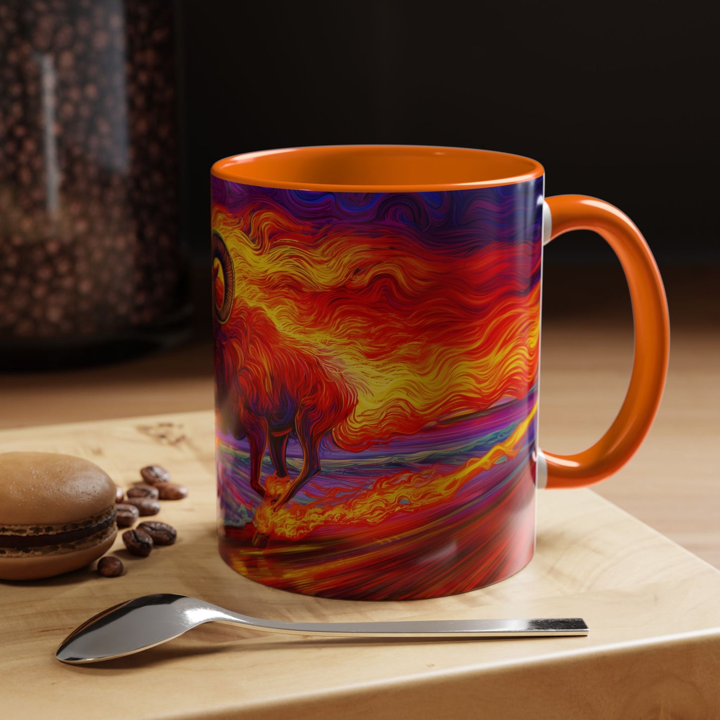 Fiery Ram Coffee Mug -- Aries, Fire Element Decor