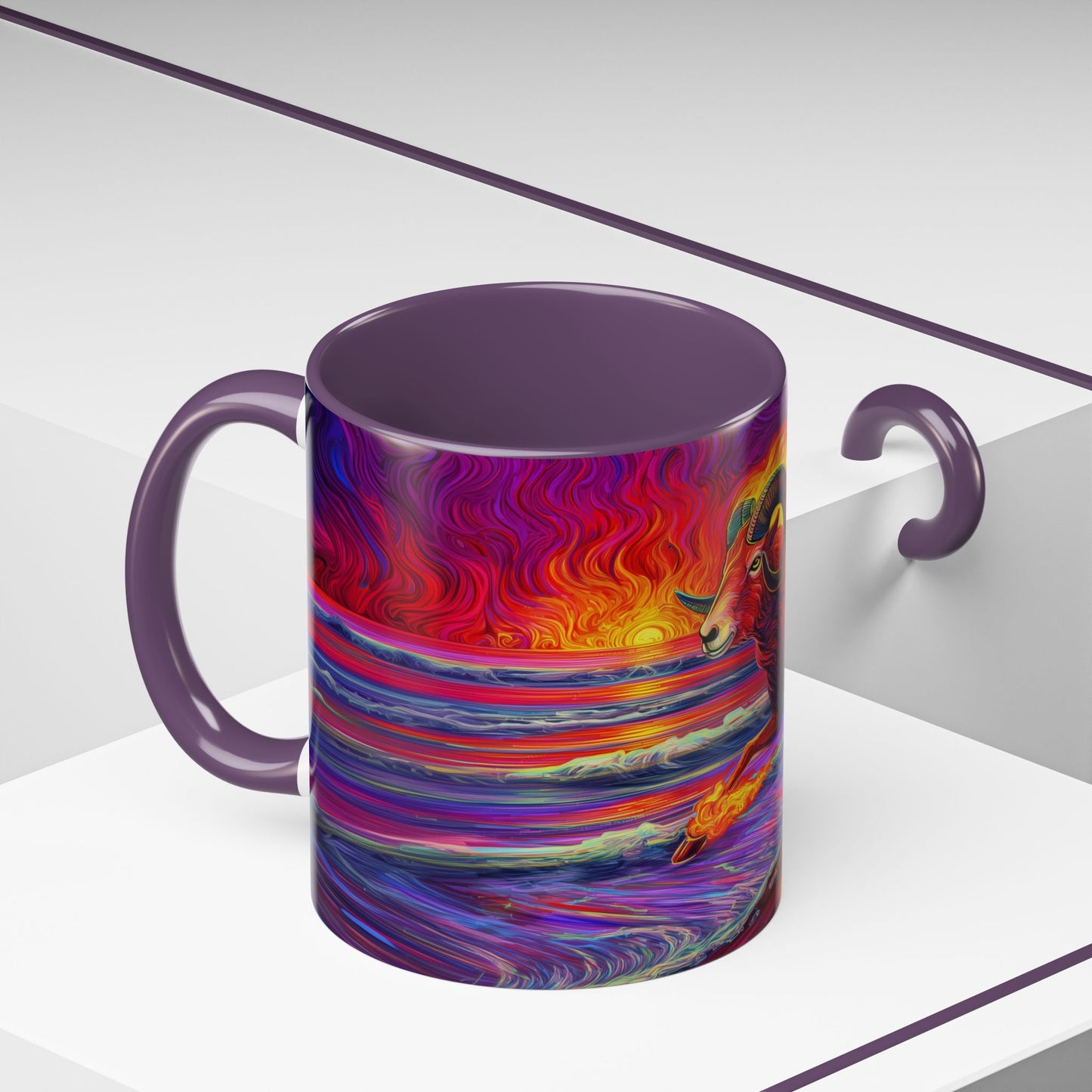 Fiery Ram Coffee Mug -- Aries, Fire Element Decor