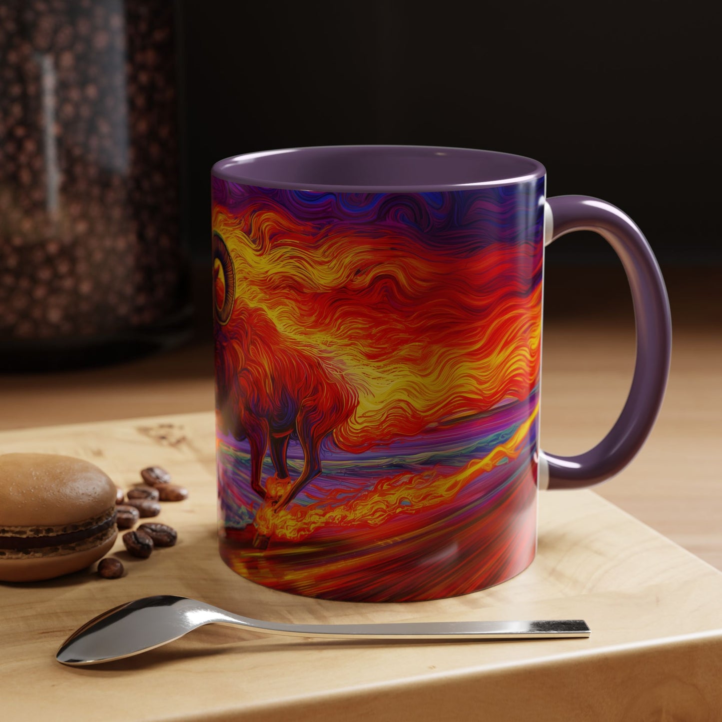 Fiery Ram Coffee Mug -- Aries, Fire Element Decor