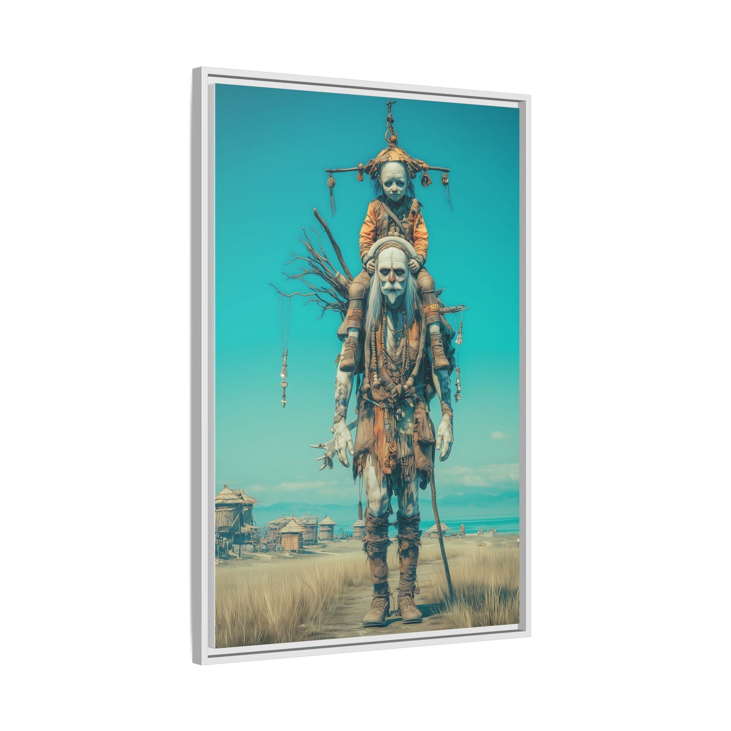 Wanderer Beyond Worlds Art Print – Melancholic Surreal Landscape