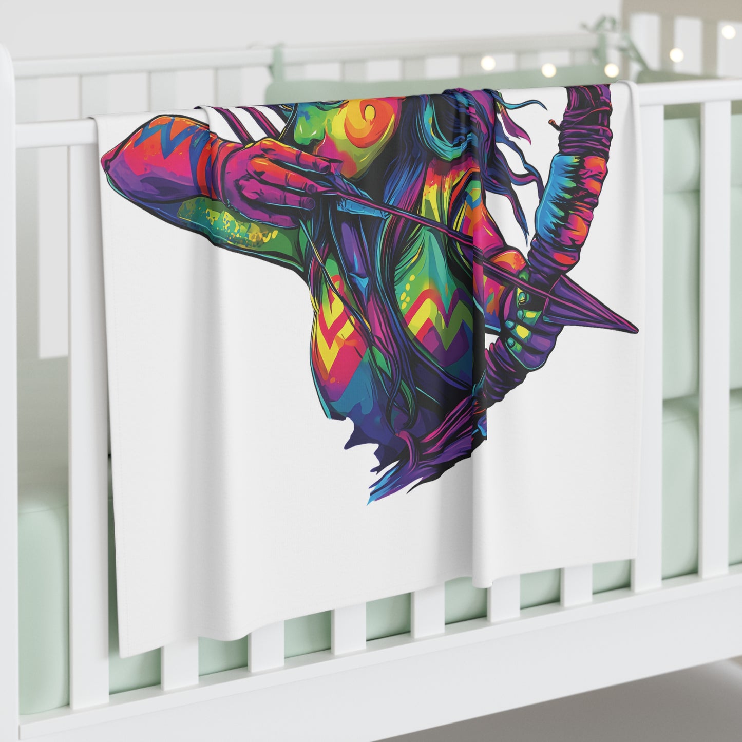 Adventurous Sagittarius Infant Swaddle Blanket – Fire Sign Baby