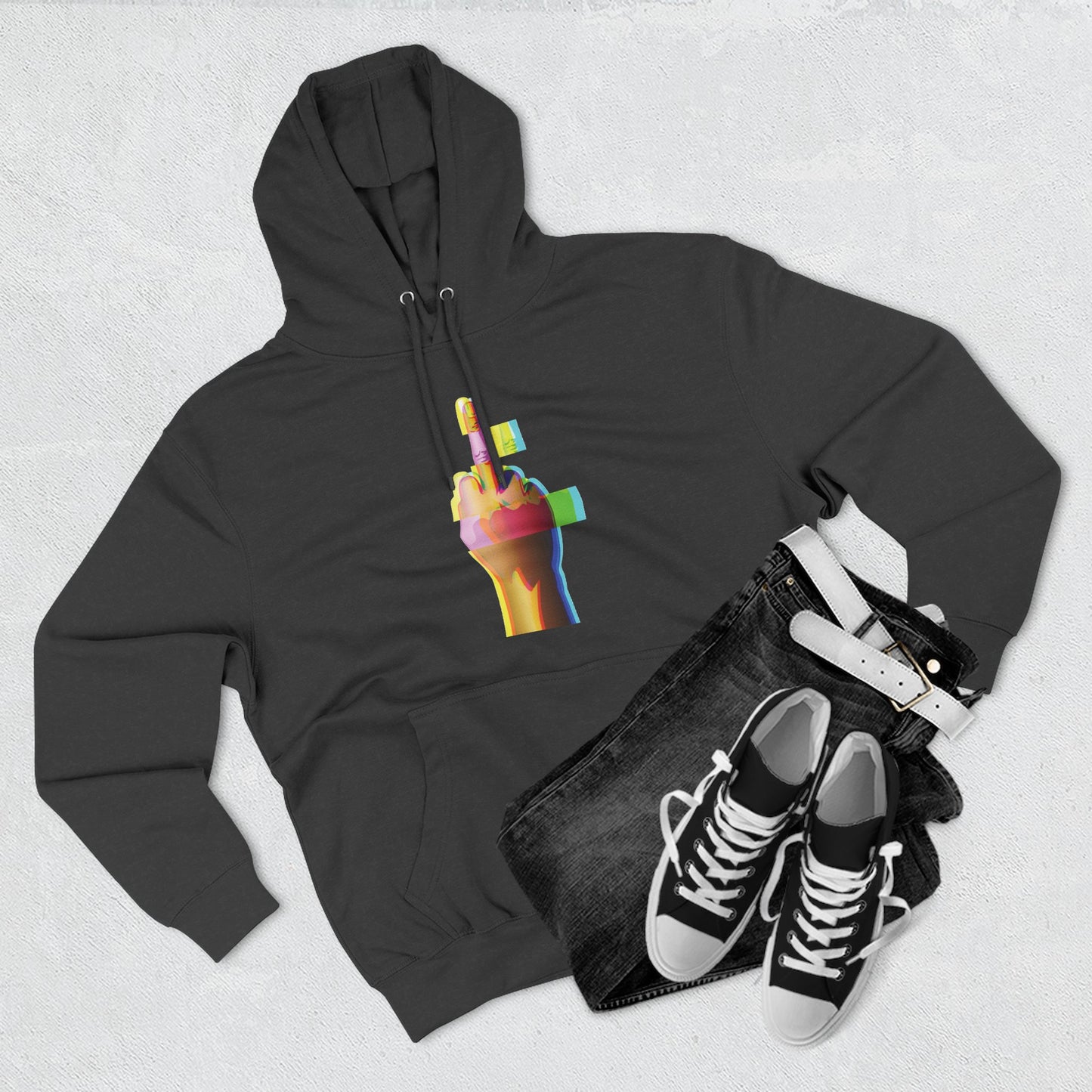 Glitching Finger – Defiant Energy Hoodie