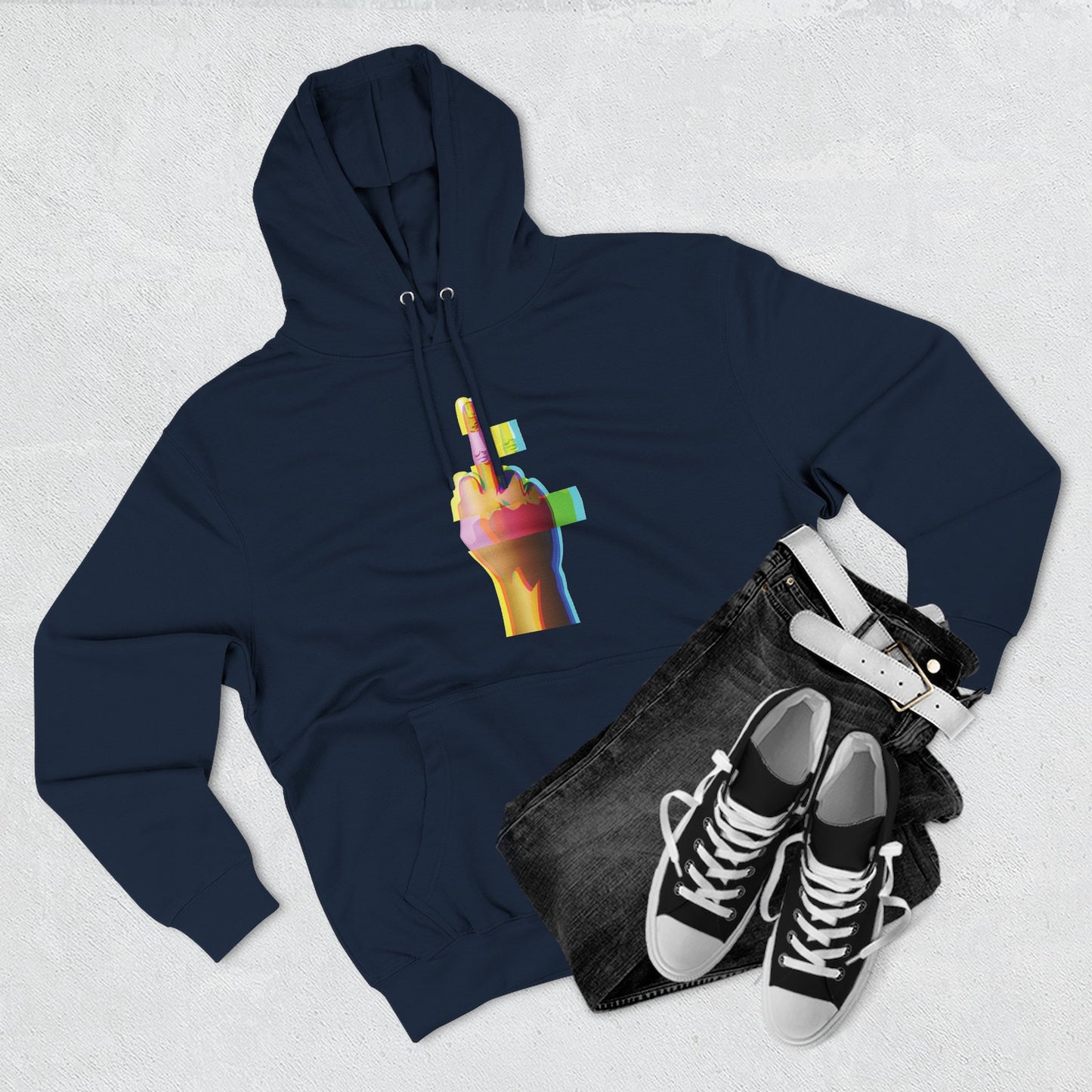 Glitching Finger – Defiant Energy Hoodie