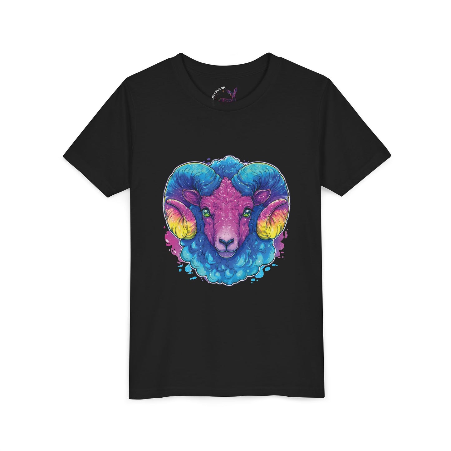 Vibrant Aries Ram - Zodiac - Kid's Tee - Soft Material