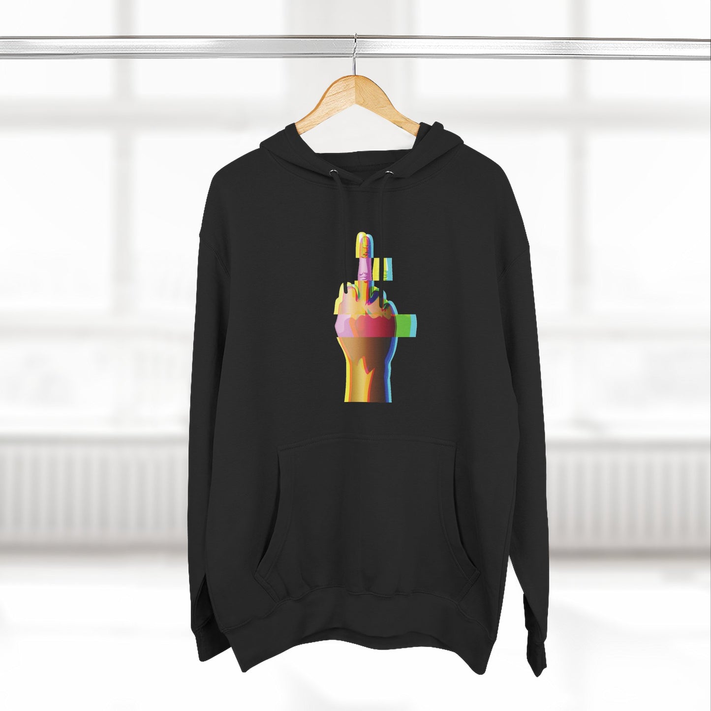Glitching Finger – Defiant Energy Hoodie