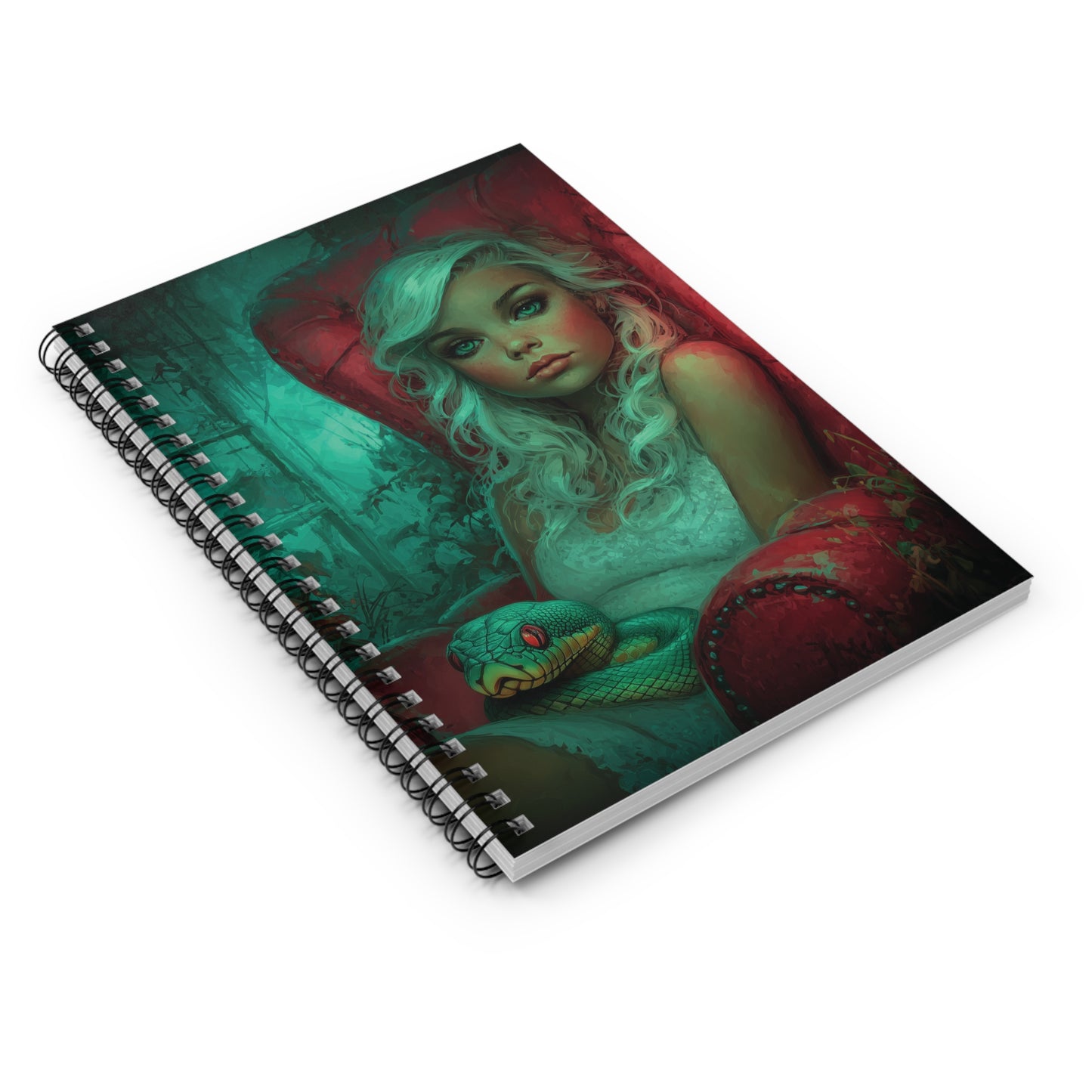 Hot Babe with a Snake Spiral Journal