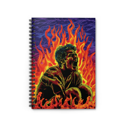 Man on Fire - Internal Agony - Spiral Notebook