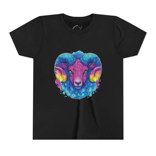 Vibrant Aries Ram - Zodiac - Kid's Tee - Soft Material