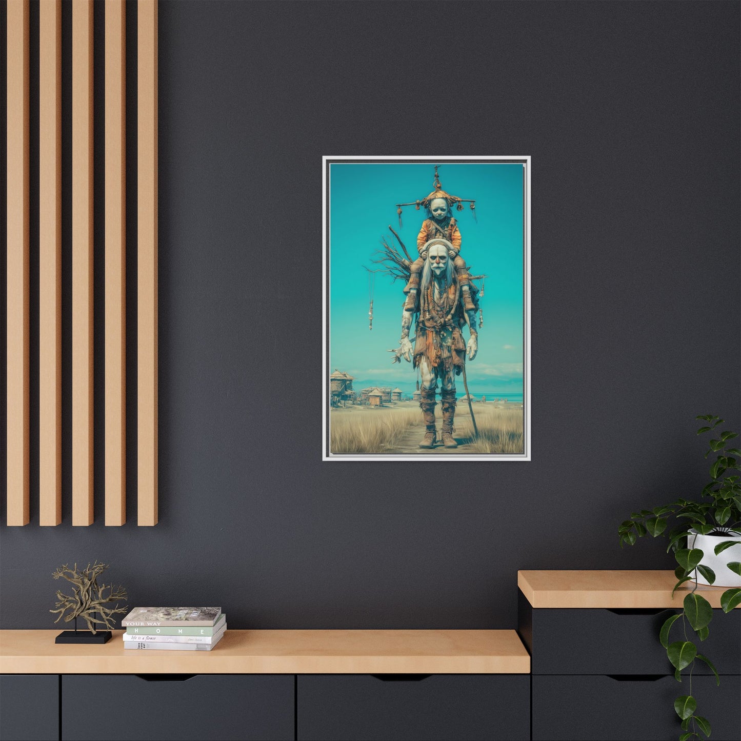 Wanderer Beyond Worlds Art Print – Melancholic Surreal Landscape